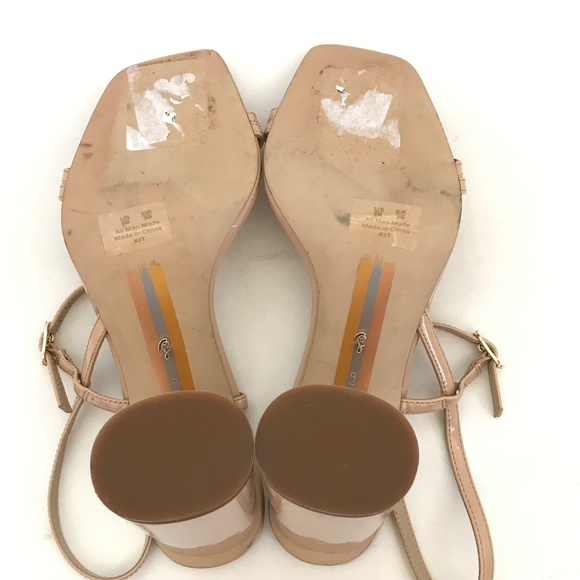 SAM EDELMAN Kit Heeled Sandal Slingback Block Heel Squared Open Toe Heels Size 9 - Picture 11 of 16